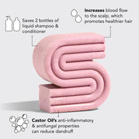 Kitsch Castor Oil Shampoo Bar - Nourish & Hydrate Your Hair Naturally with Vegan Solid Shampoo, Paraben-Free, 3.2oz, Made in the USA