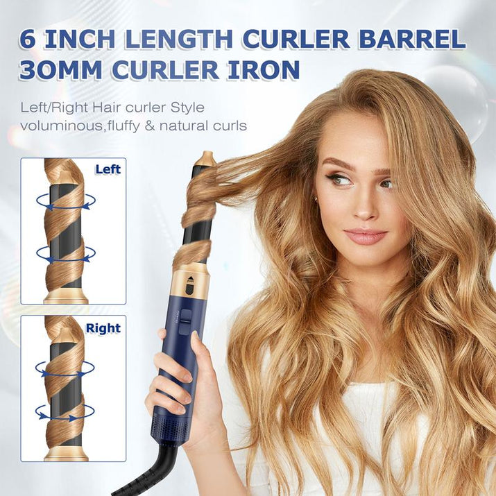 5-in-1 Ionic Blow Dryer Brush Set - Versatile Hot Air Straightener, Curler & Volumizer for All Hair Types