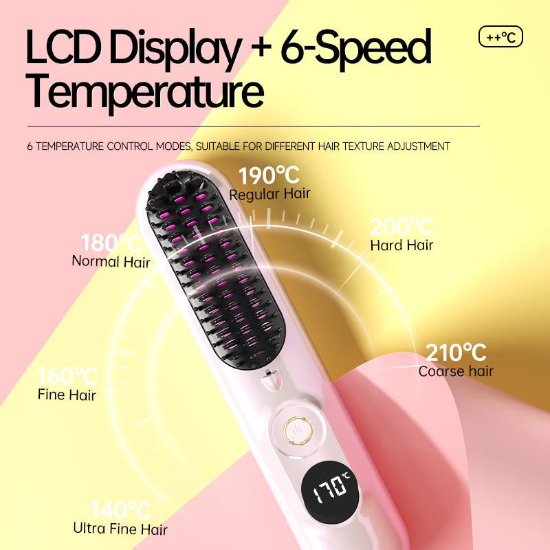 Transform Your Hair in 10 Seconds: Ultimate Anti-Frizz Straightening Brush with Negative Ion Technology