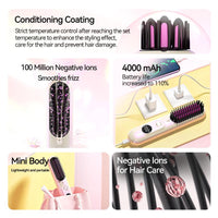 Transform Your Hair in 10 Seconds: Ultimate Anti-Frizz Straightening Brush with Negative Ion Technology