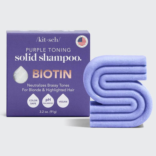 Revitalize Your Hair with Our Biotin-Infused Vibrant Purple Toning Shampoo Bar for Stunning, Brass-Free Locks