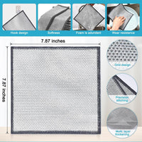 Multipurpose Non-Scratch Wire Dishcloths - Set of 10, Double-Layered, Reusable, Washable & Durable Cleaning Cloths for Wet and Dry Use on Sinks, Pans, and Dishes