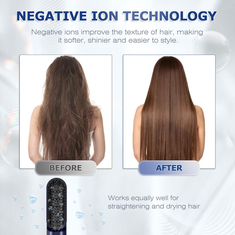 5-in-1 Ionic Blow Dryer Brush Set - Versatile Hot Air Straightener, Curler & Volumizer for All Hair Types