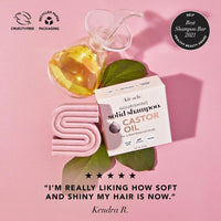 Kitsch Castor Oil Shampoo Bar - Nourish & Hydrate Your Hair Naturally with Vegan Solid Shampoo, Paraben-Free, 3.2oz, Made in the USA