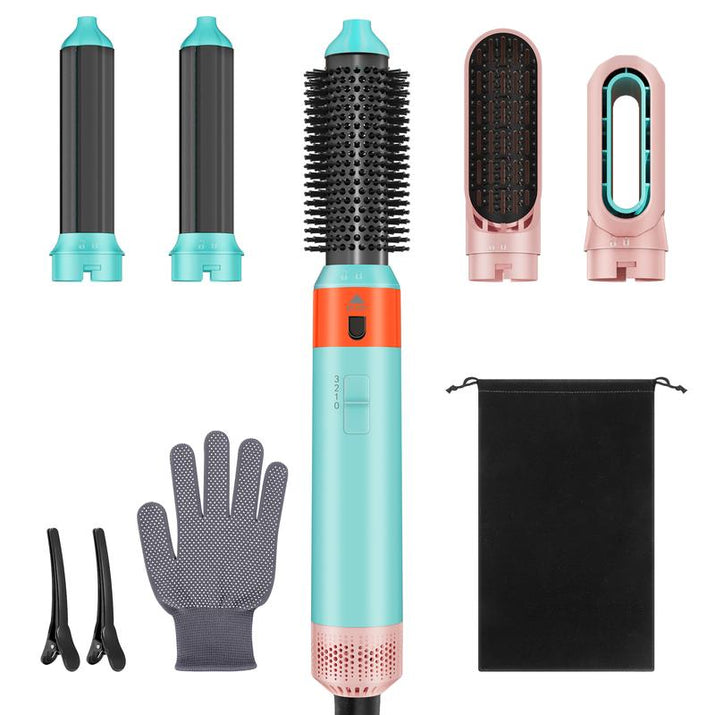 5-in-1 Ionic Blow Dryer Brush Set - Versatile Hot Air Straightener, Curler & Volumizer for All Hair Types