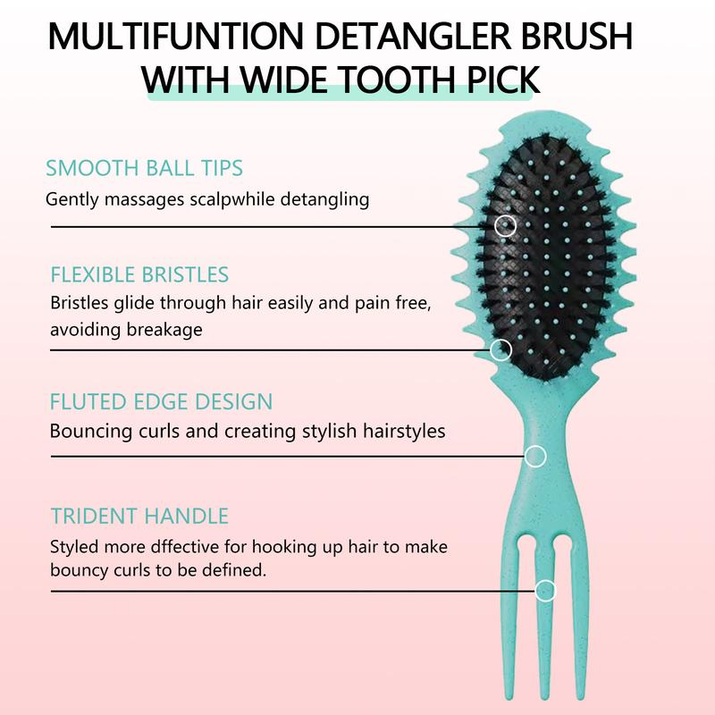 Ultimate Hair Care Duo: Rosewater Spray & Keratin Serum for Frizz-Free Curls + Curl Defining Brush