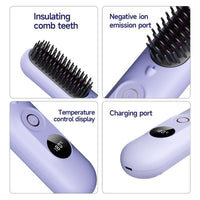 Transform Your Hair in 10 Seconds: Ultimate Anti-Frizz Straightening Brush with Negative Ion Technology