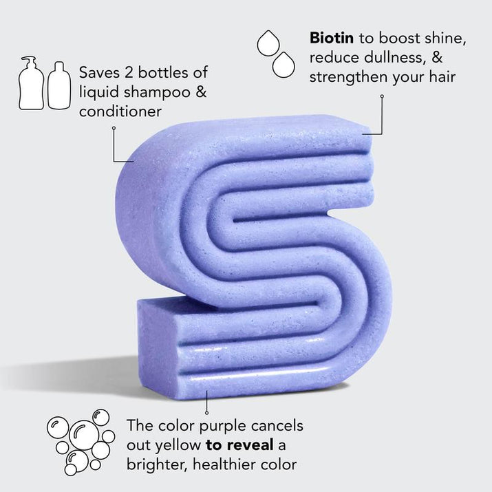Revitalize Your Hair with Our Biotin-Infused Vibrant Purple Toning Shampoo Bar for Stunning, Brass-Free Locks