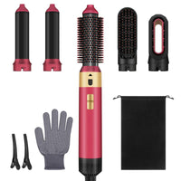 5-in-1 Ionic Blow Dryer Brush Set - Versatile Hot Air Straightener, Curler & Volumizer for All Hair Types
