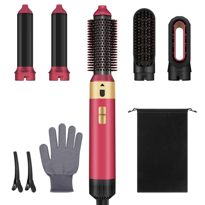 5-in-1 Ionic Blow Dryer Brush Set - Versatile Hot Air Straightener, Curler & Volumizer for All Hair Types